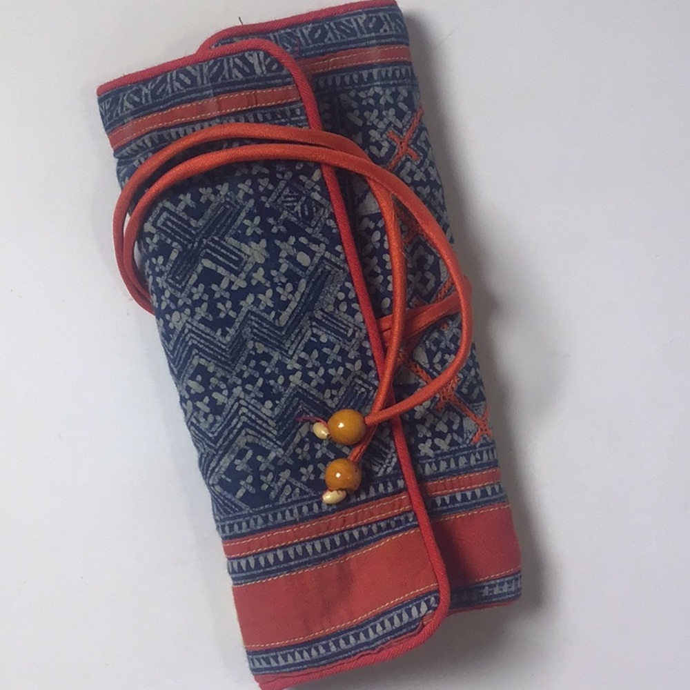 Boho Handmade hemp Vietnamese wallet purse